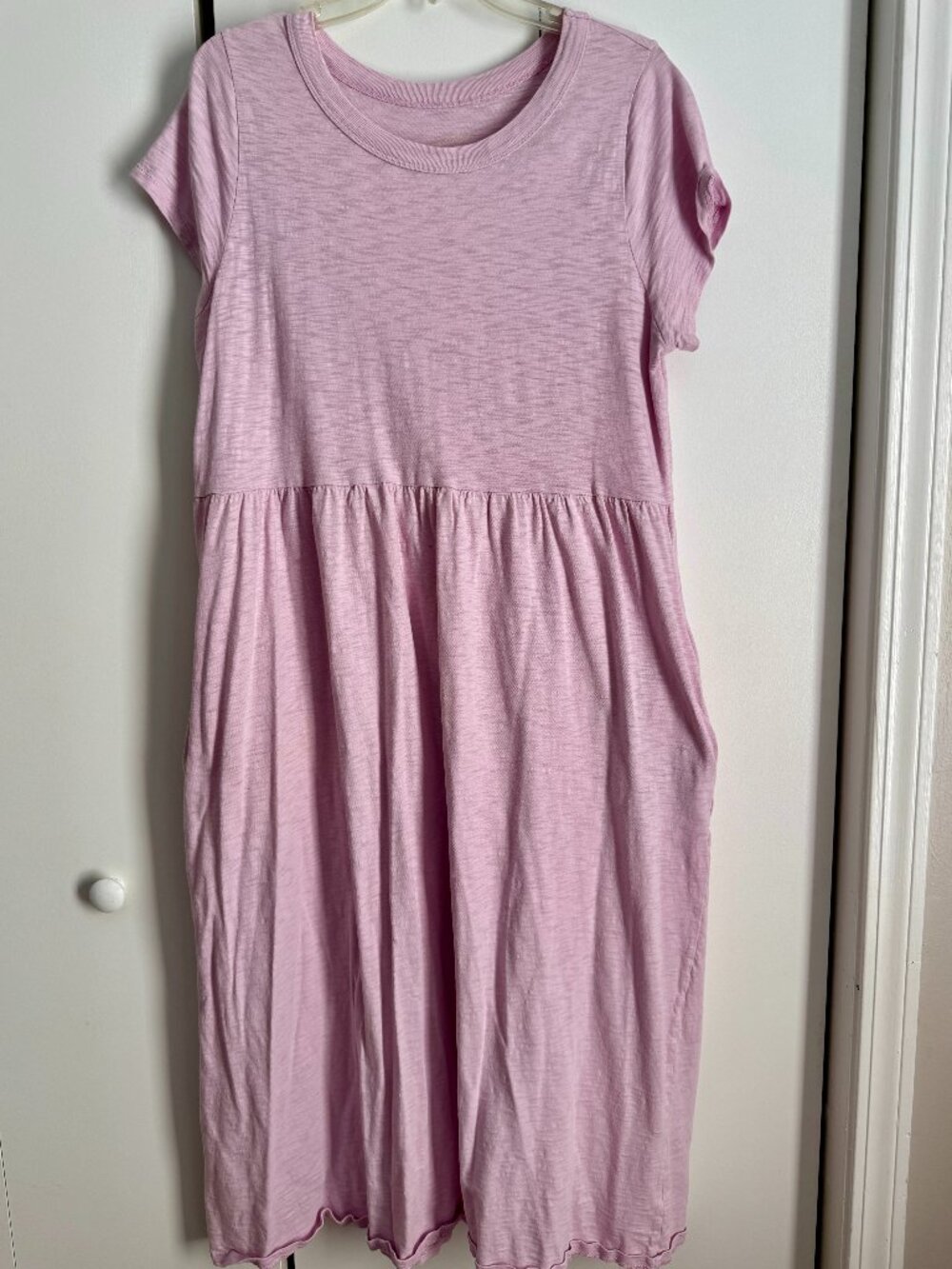 Universal Thread Lilac Short Sleeve Dress Women's Large Casual 100% Cotton
